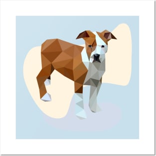 Bull Dog Low Poly Geometric Posters and Art